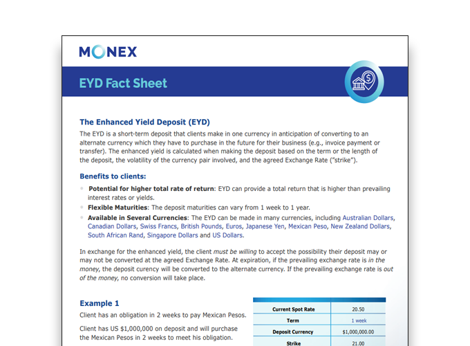 EYD Fact Sheet | Monex USA